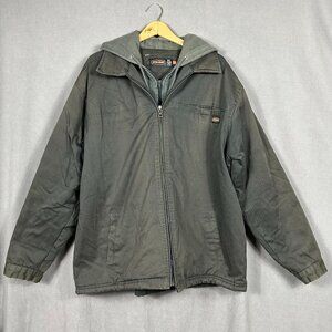 Jesse James Jacket Coat Industrial Workwear Canvas Men's XL Hoodie Lined